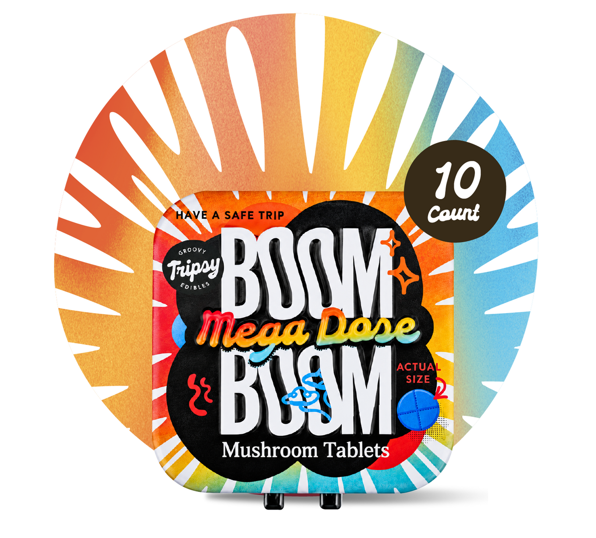 Wholesale - Tripsy BOOM BOOM 10ct. Mega Dose Mushroom Tablet - 10 Tins