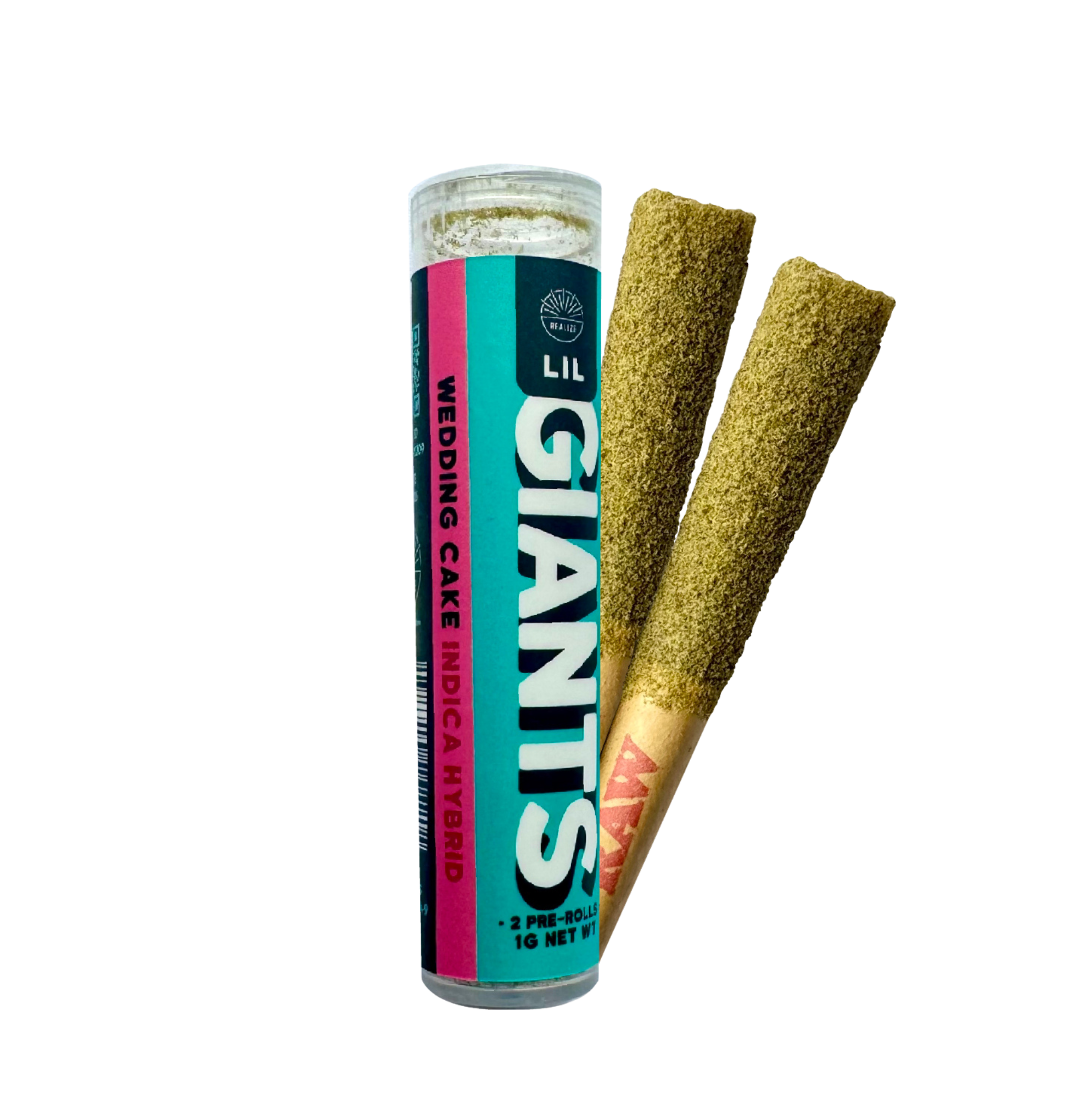 Realize Lil Giants Pre-Rolls, Wedding Cake, 0.5g x 2