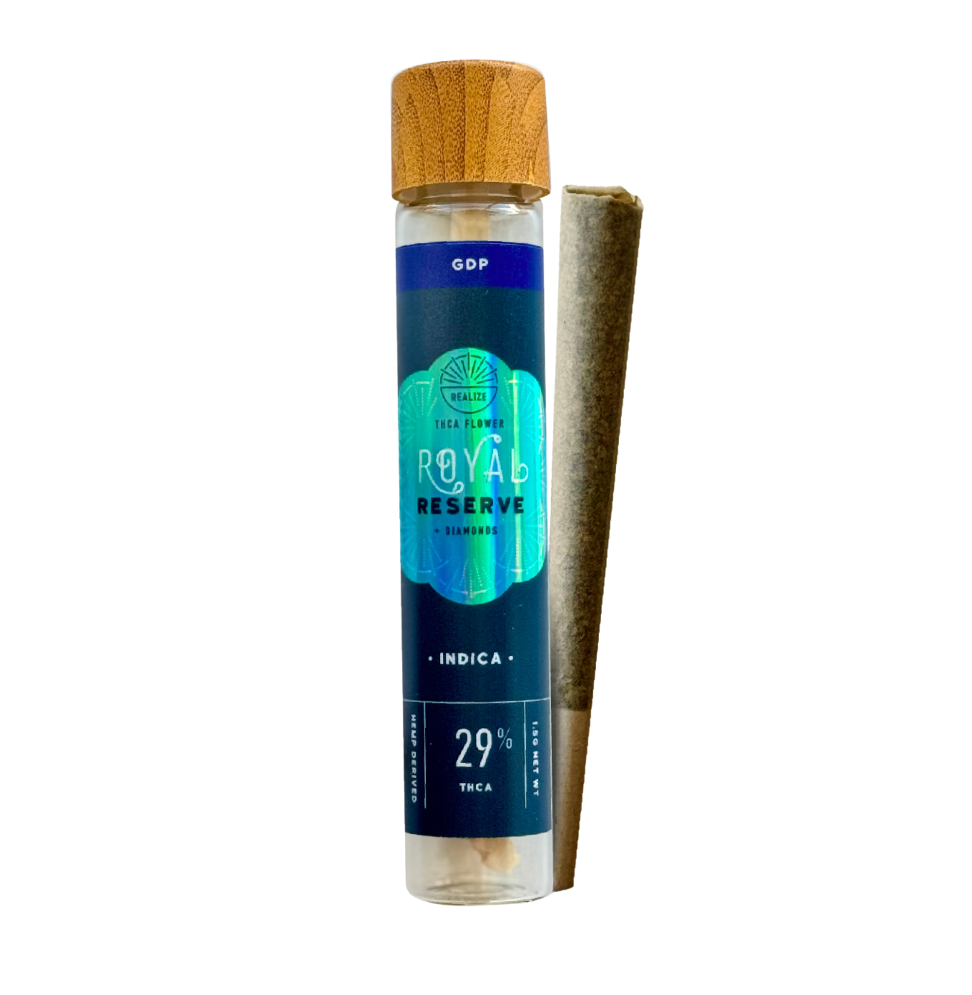 Realize Royal Reserve Pre-Roll with THCA Diamonds, GDP, 1.5g