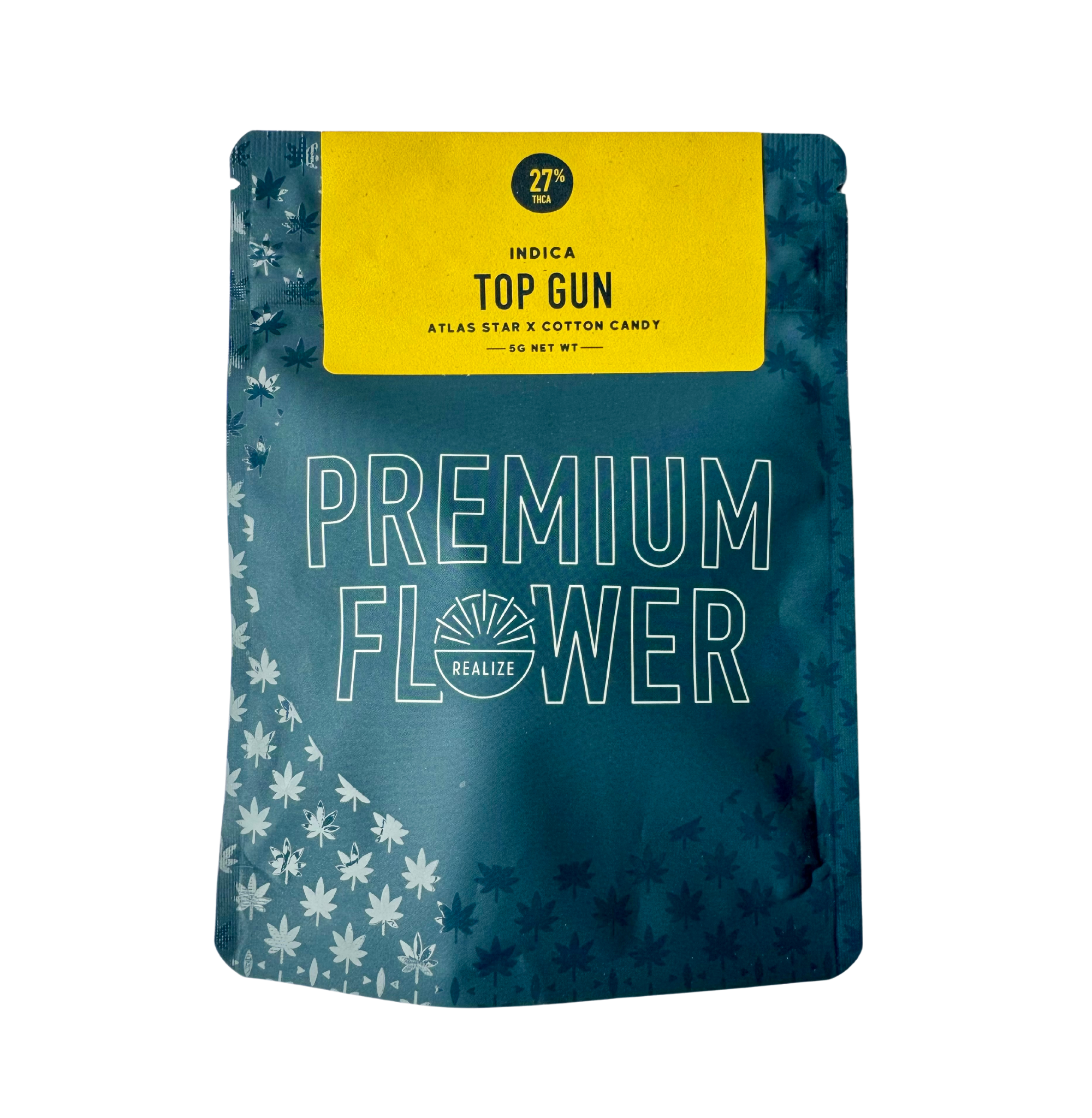 Realize Premium Flower 5 Gram Pouch, Top Gun (Indica)