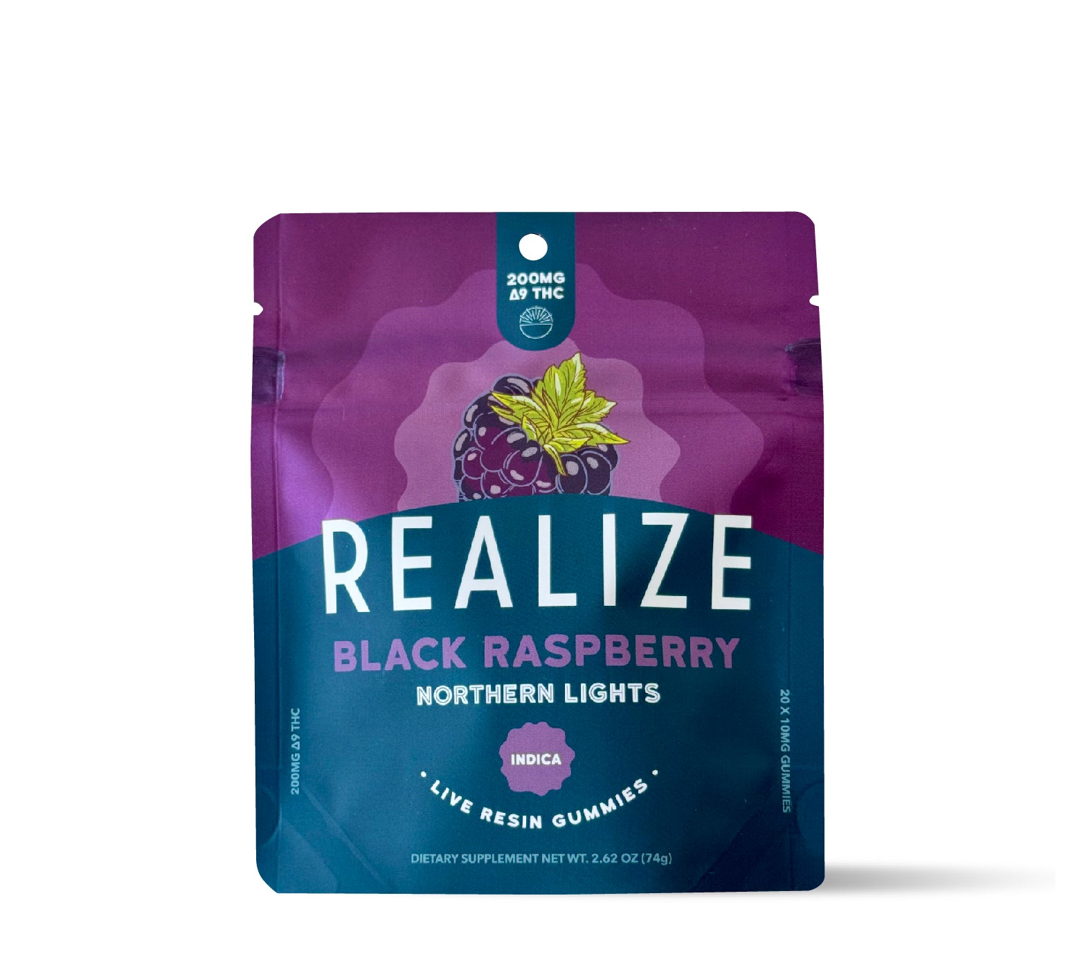 Realize Live Resin Gummies, Black Raspberry - Northern Lights