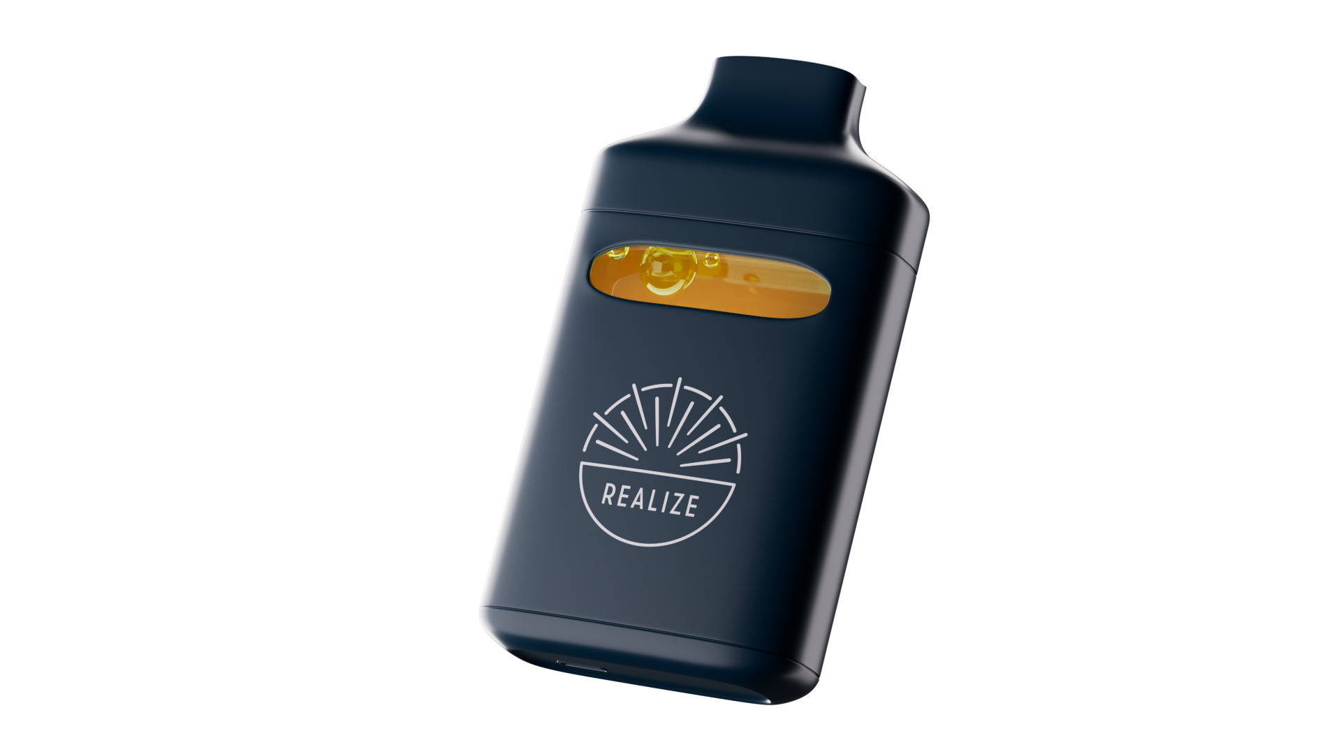 Realize 4 gram disposable vape device with visible live resin oil window