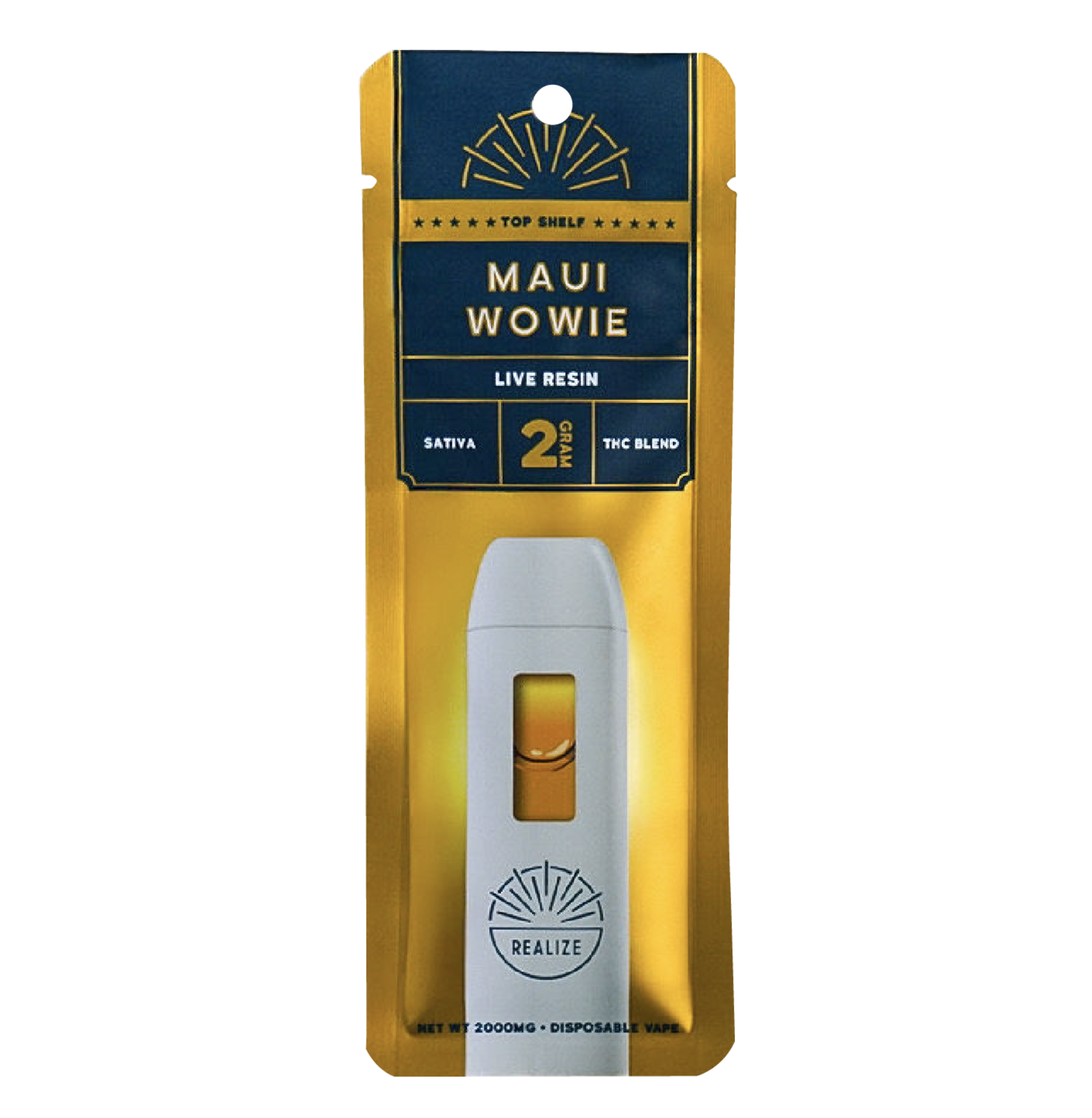 Realize Top Shelf, Maui Wowie - 2g Disposable Vape