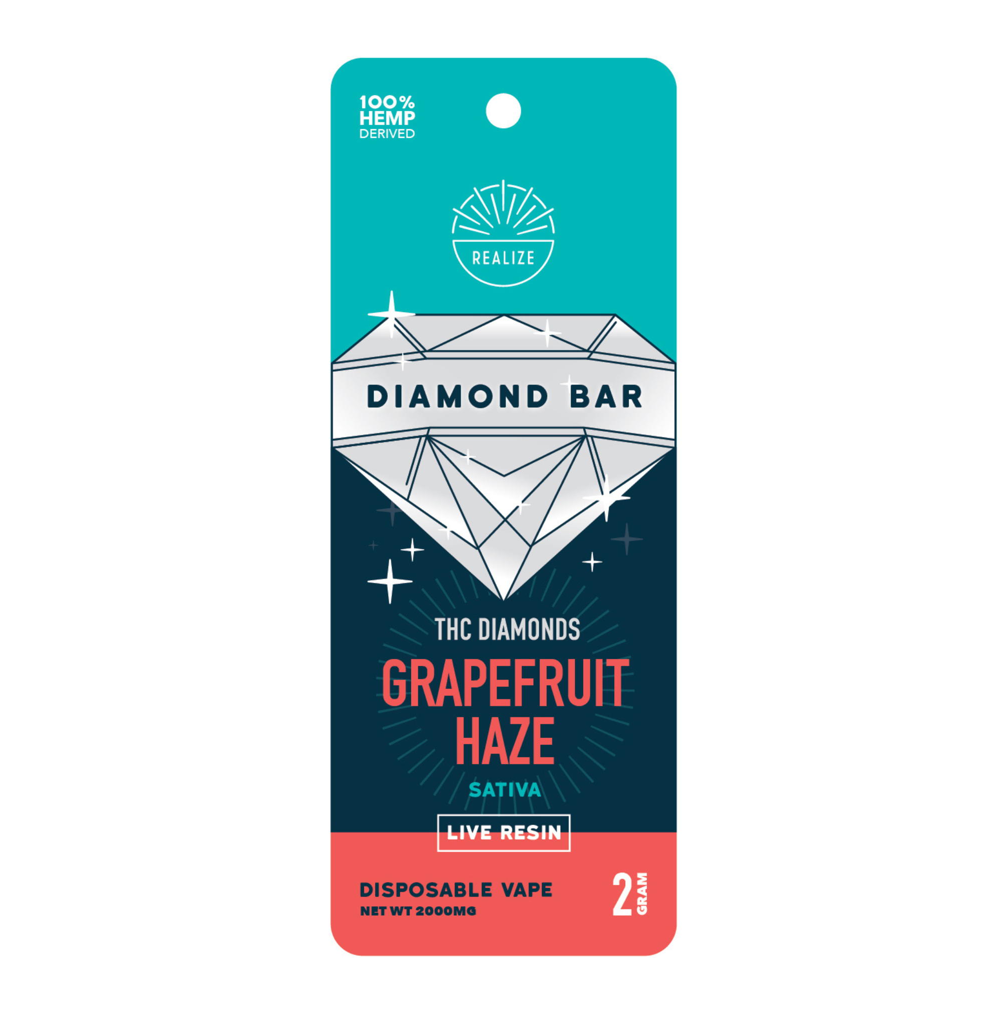 Realize THCA Diamond Bar, Grapefruit Haze - Disposable Vape